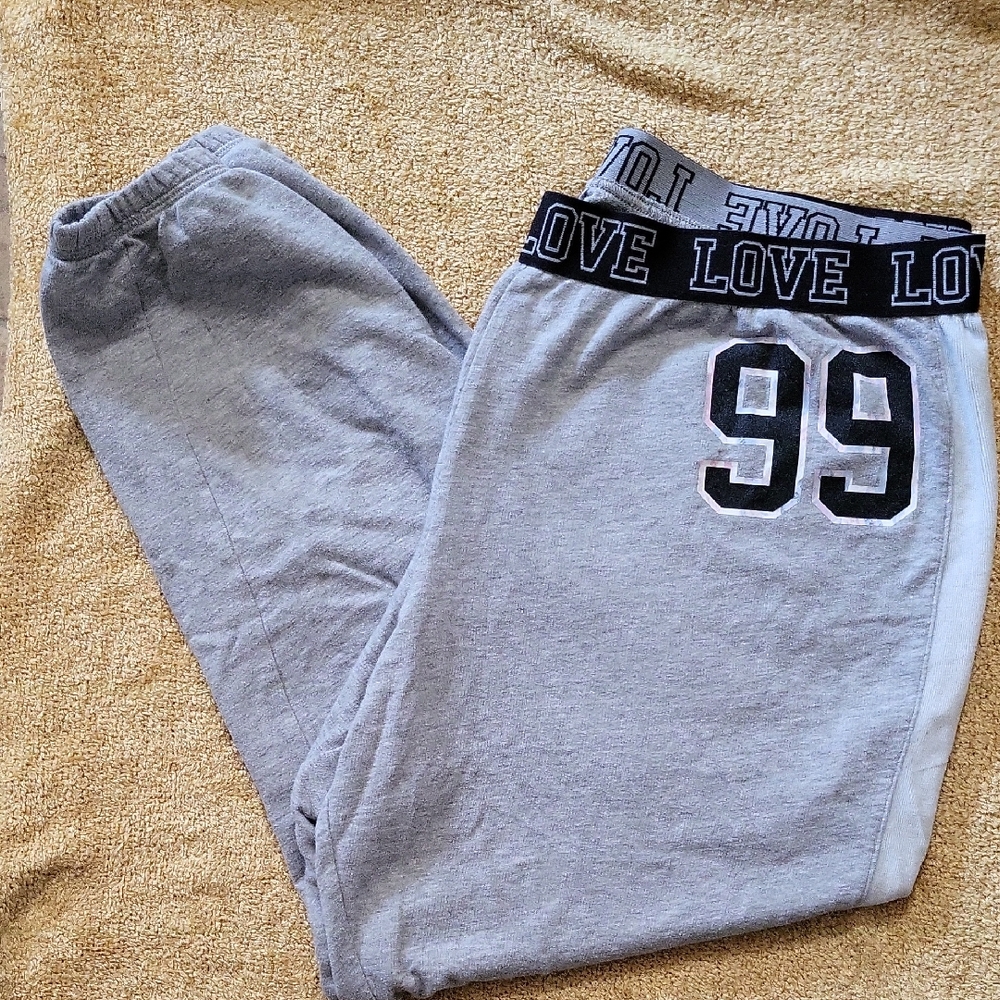 SO Gray Track Pants with Black Accents